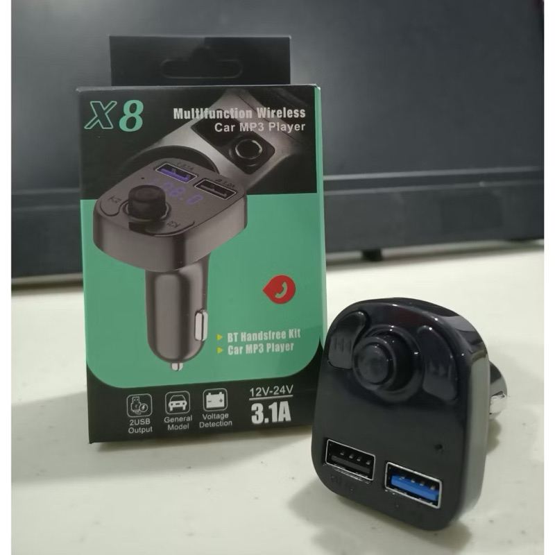 Modulator wireless X8 2 Usb / Multifunction Wireless car mp3 Player 3.1A