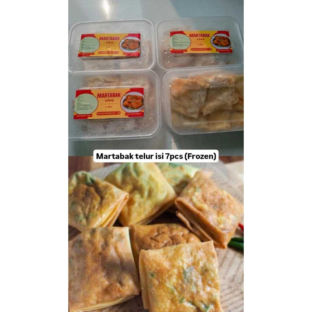 

Martabak telur isi 8pcs / lumpia telur frozen