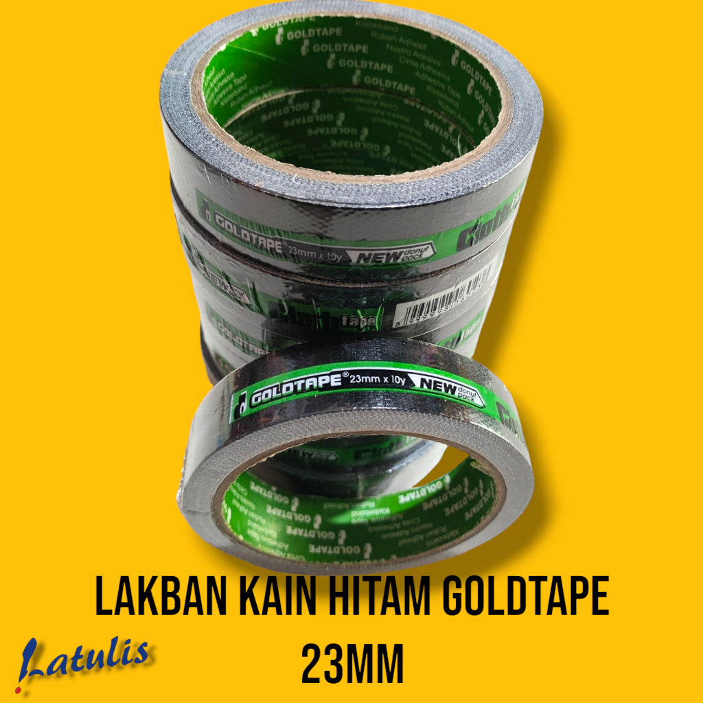 

Lakban Kain Goldtape Hitam 24mm/1 inchi / Lakban Jilid