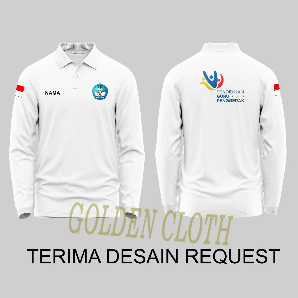 Polo Shirt Kaos kerah PGP Program guru Penggerak Baju Guru Indonesia