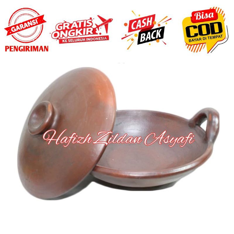 WAJAN TANAH LIAT JUMBO | WAJAN 25 CM | WAJAN GERABAH TANAH LIAT