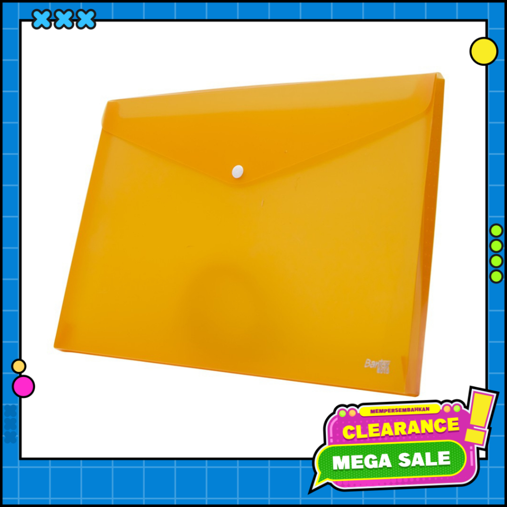 

Bantex Poly Wallet Case Folio (2 Divider) Orange 8015 12