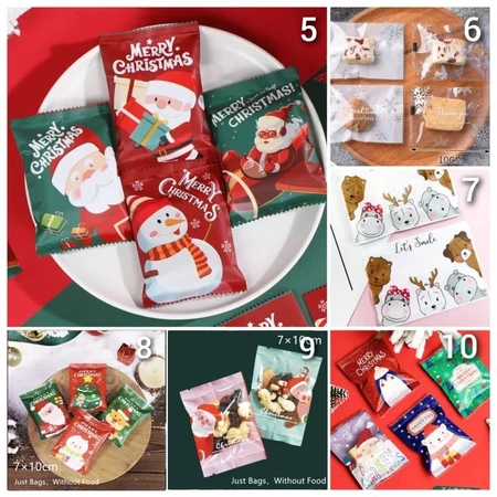Plastik Cookies Natal Bungkus Kemasan Permen Snack Natal