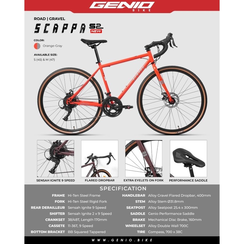 Sepeda RB Gravel Genio Scappa S2 2024