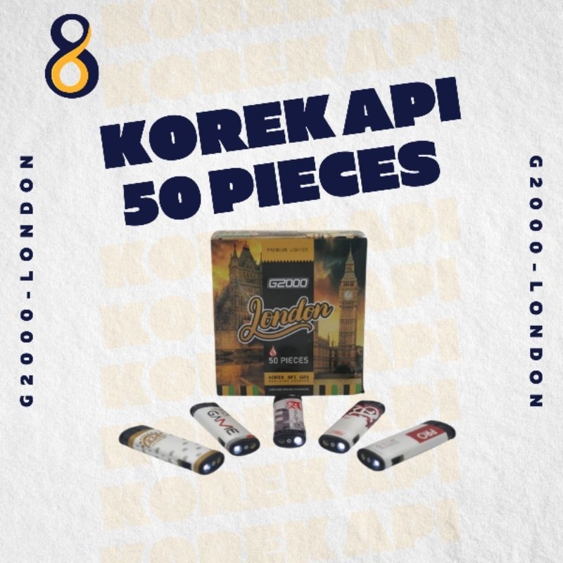 Korek Api Bara G2000 London - 50 PCS