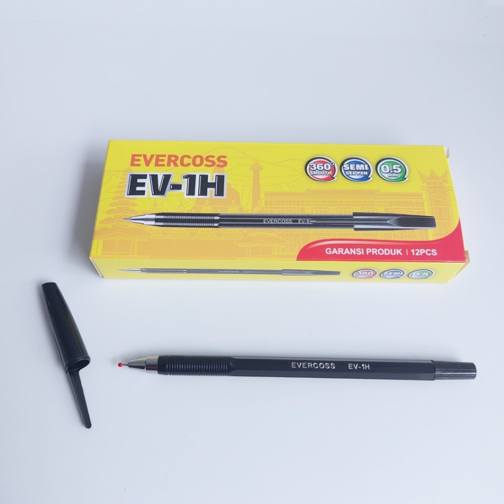 

Pulpen Evercoss EV-1H Tinta Hitam - 1 Lusin