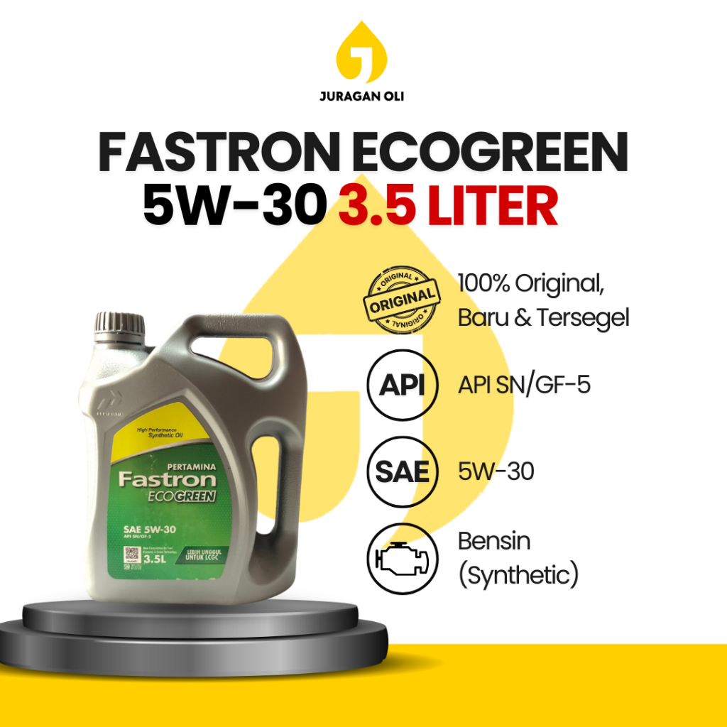 [ORIGINAL] Oli Mobil FASTRON ECOGREEN 5W-30 3.5 LITER