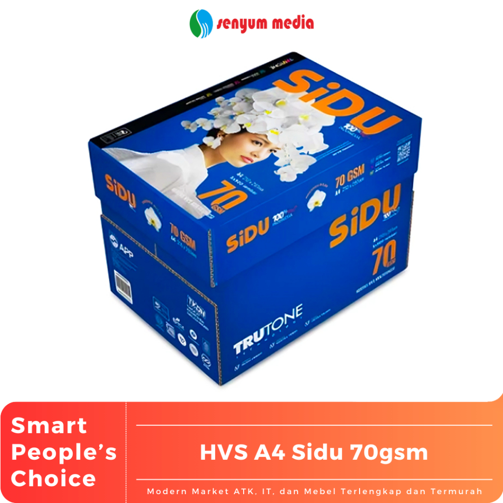 

HVS A4 Sidu 70gsm (1 Box Isi 5 Rim) (S:BOX)