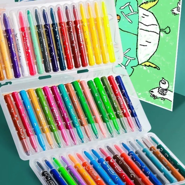 

KODE B69R Crayon 12243648 Warna mata KECIL mata SEDANG Krayon Lembut Water Soluble Crayon