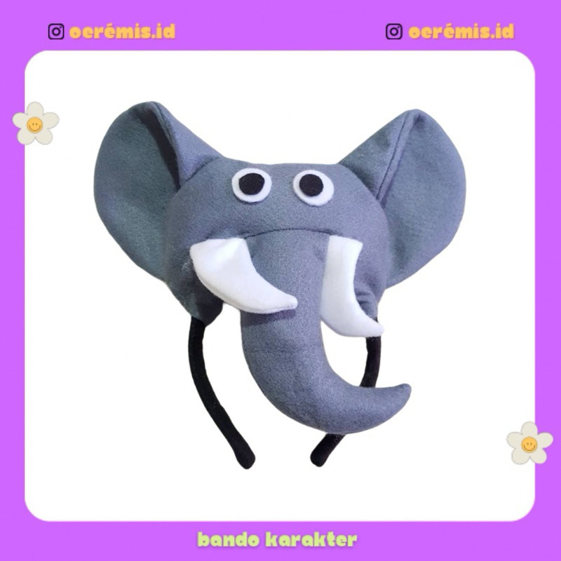 BANDO KARAKTER HEWAN GAJAH / BANDO COSPLAY GAJAH / BANDO HEWAN GAJAH / ELEPHANT HEADBAND