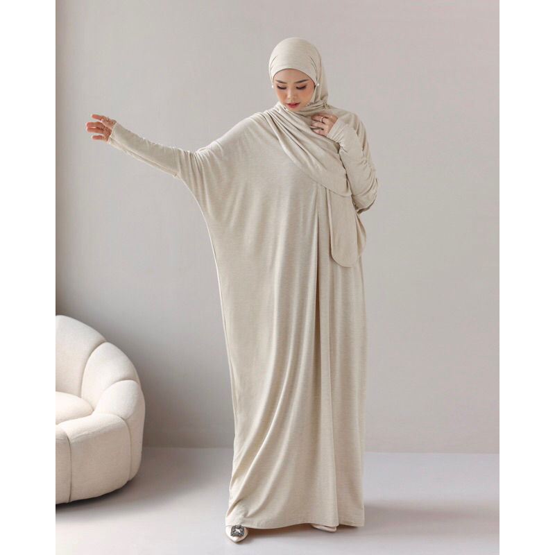 Aaliyah Batwing Kaftan (Set Kaftan+Jilbab) // Spiice Boutique