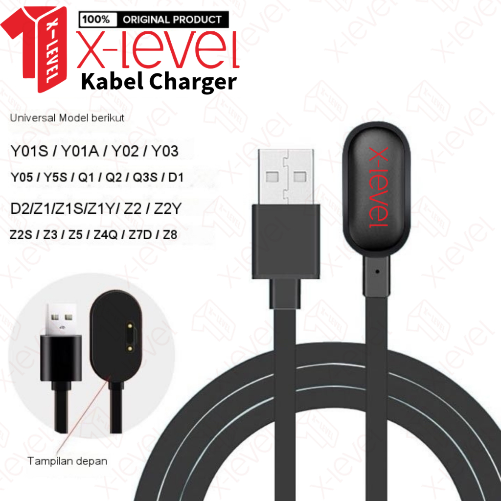 Xlevel Kabel Charger Smartwatch Imoo Y1 Z1 Z2 Z5 Z6 Charger Jam Tangan Anak imoo Y1 Z1 Z2 Z5 Z6