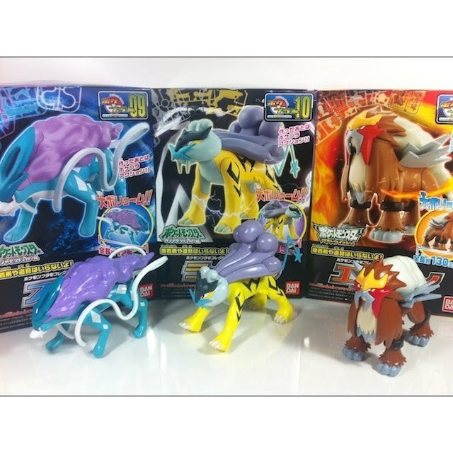 Plamo Suicune Plamo Entei Plamo Raikou Figure Suicune Figure Raikou Figure Entei Pokepla NEW GIFT