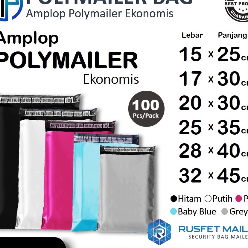 

HJ6 Amplop Polymailer Ekonomis Amplop Plastik Polimailer Packing Polos OnShop Olshop Ekonomis