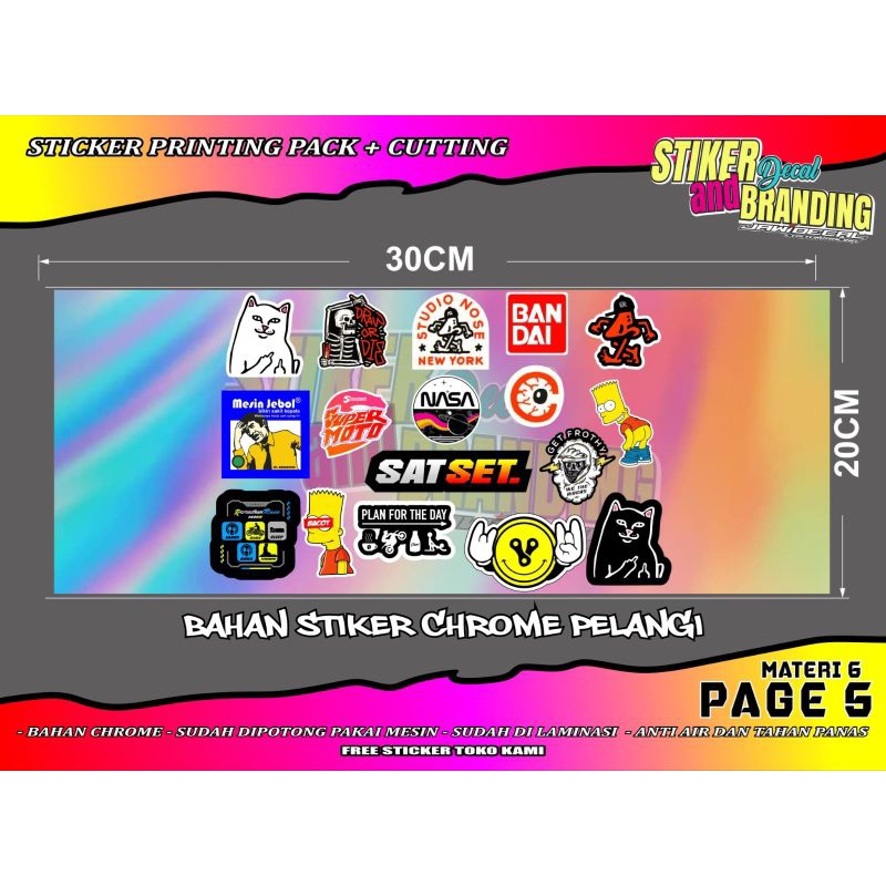 STIKER HOLOGRAM LAMINASI + CUTTING