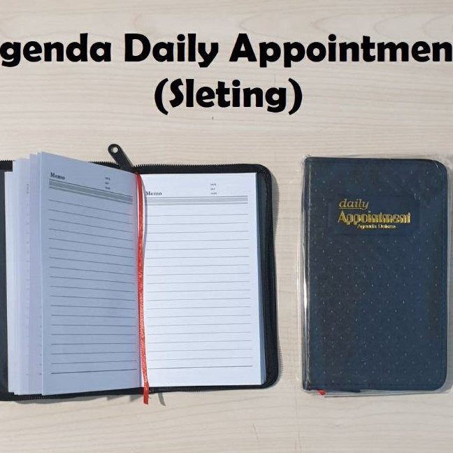 

KI3 Buku Agenda Resleting Daily Appointment Agenda Deluxe 19 cm x 115 cm Isi 19 Halaman