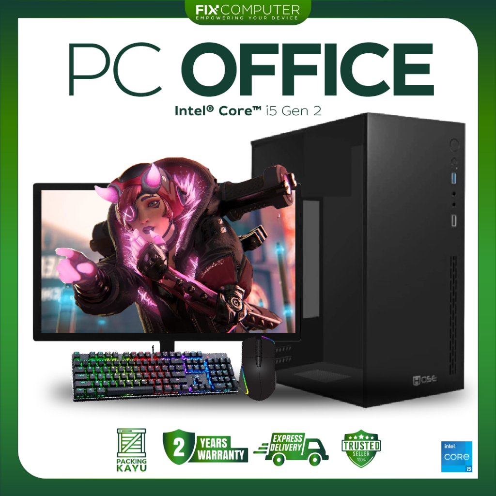 1 Set PC Core i7+ ram 16GB +hdd 1TB + SSD + Led Monitor 24 inch Gaming