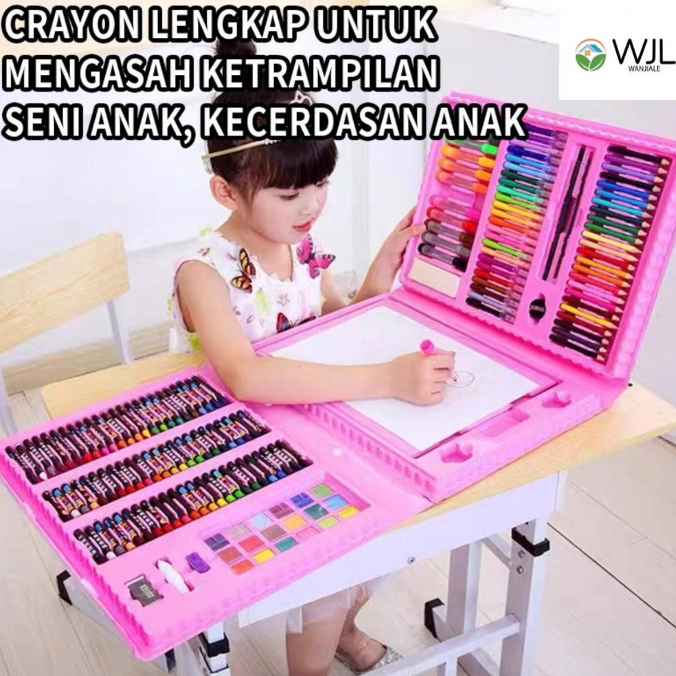 

New Update WANJIALE PALING LENGKAP Crayon Anak Pengasah 28pcs Set Alat Menggambar Melukis Anakanak Crayon Cat Air Pensil Alat Lukis Set