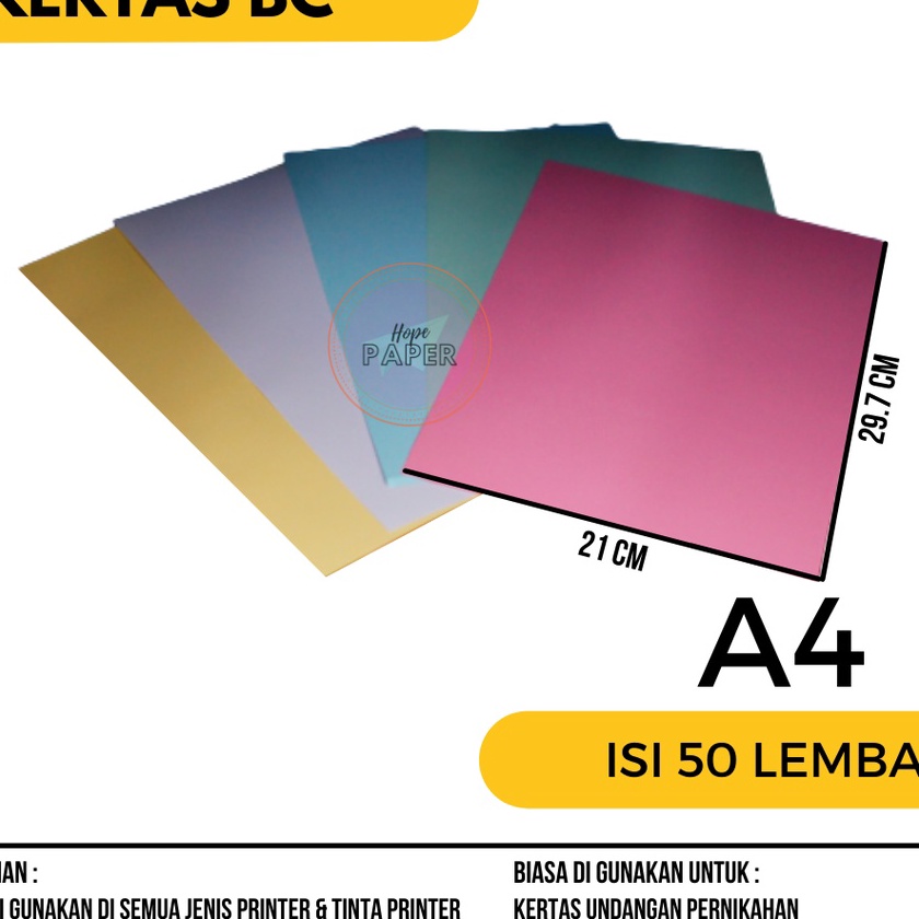 

KF7 Kes BC 16 gsm A4 isi 5 lembar Kes BC A4