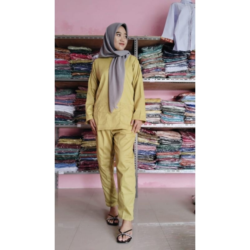 Baju oka ok OK Lengan Panjang Setelan celana TOYOBO