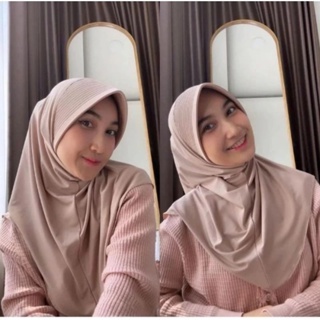 Hijab bergo sporty pet tebal