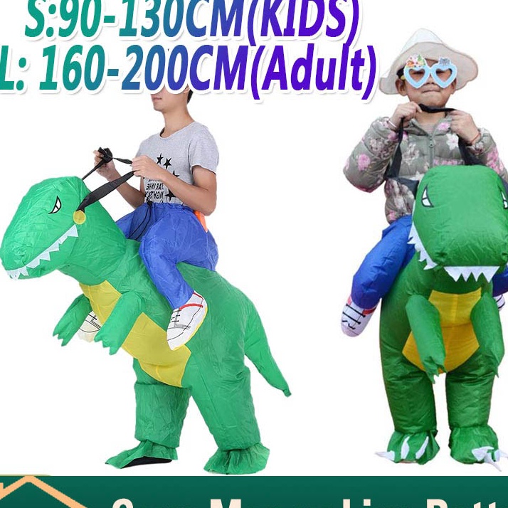 Ekstra Kostum DINO Dinosaurus Anak Dewasa Kostum Dino Unik Cosplay Ultah Lucu Badut Angin Inflatable