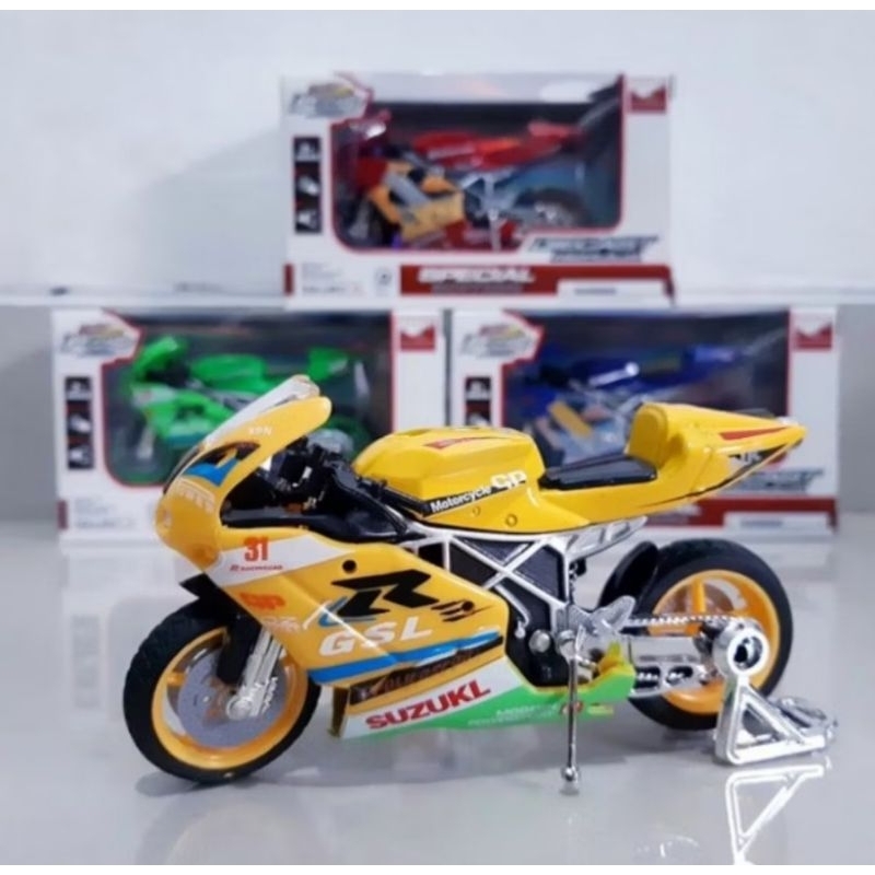 DIECAST MOTOR SPORT - MINIATUR MOTOGP MURAH - MAINAN ANAK MINIATUR