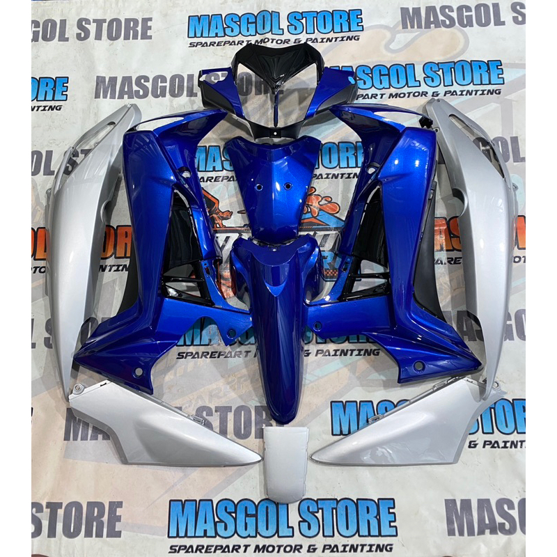 Full body halus Supra X 125 Batman Biru silver Custom