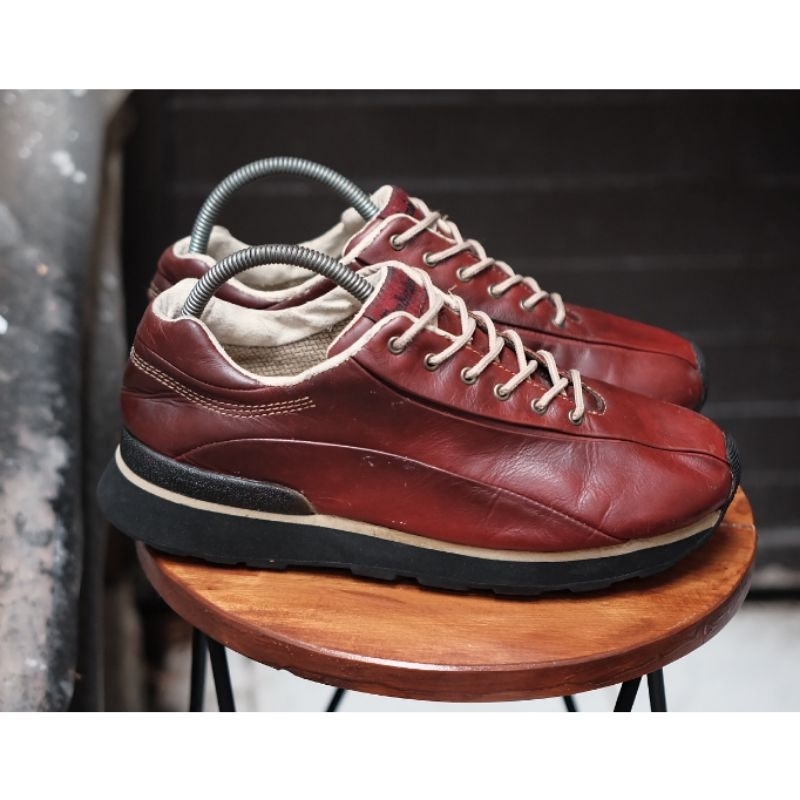 Sepatu Kulit Boots Boot Sneakers Leather Timberland Burgundy Vintage