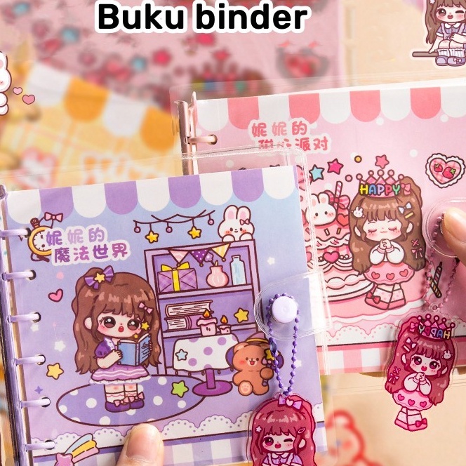 

KF7 Buku binder aesthetic Spiral notebook looseleaf Notebook kartun Buku catatan lucu Agenda diary notepad Buku tulis karakter sekolah kantor pelajar Scrapbook m jurnal planner handbook