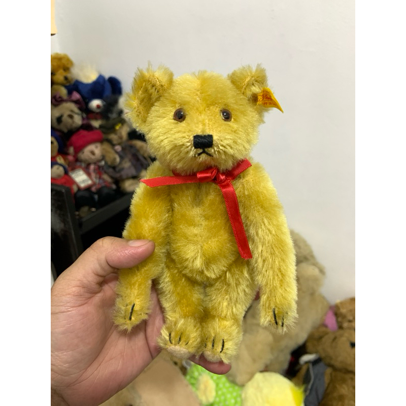 STEIFF PETSY TEDDY BEAR HISTORIC MINIATURE 029479 1992-97 RARE GOLD NEW 6"