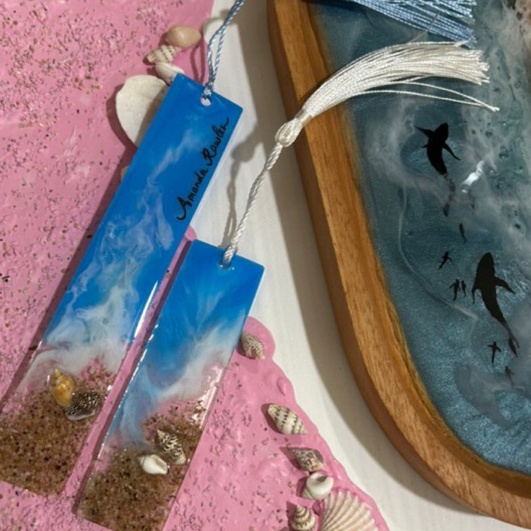 

KP8 pembatas buku resin bookmark custom add tulisan