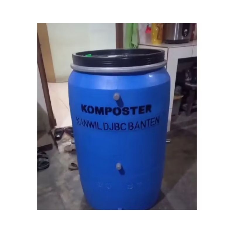 drum komposter 200 liter/drum plastik komposter/drum plastik