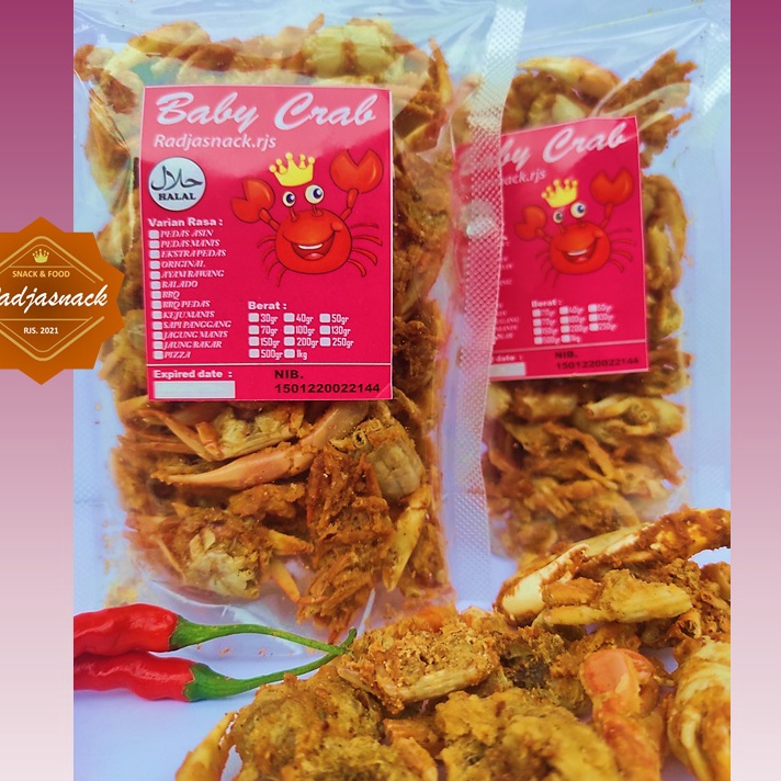 

BARANG TERUPDATE Baby Crab Crispy 1gr Snack Cemilan Makanan Ringan Kepitig Crispy Camilan Enak