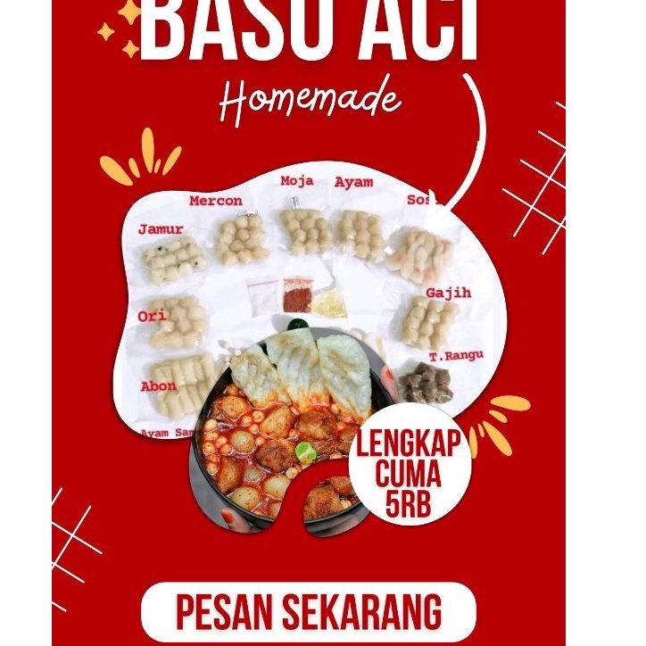 

HARGA SPESIAL Baso aci Boci isi12 Ayam Suir garut boci tulang rangu bocirat beranak kriwil mercon tetelan mozarella sajodo maknyoss