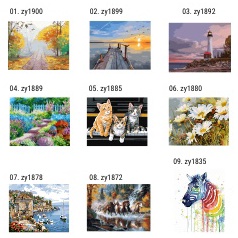 

KODE R88G DIY KIT Paint by number ukuran 3x4cm