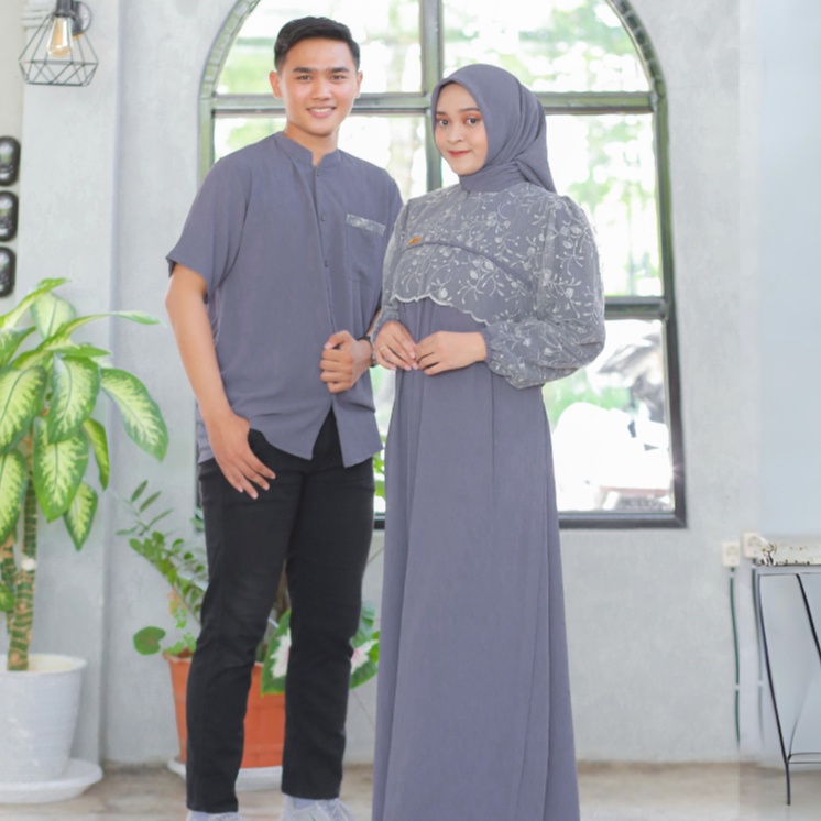 KODE J79T SHALIA HIJAB  ARABELLA Dress Set Hijab FREE KOKO  Gamis Couple Syari Mewah Lebaran Outfit 