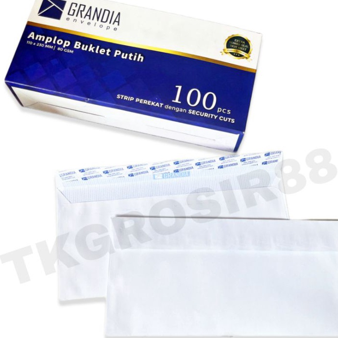 

Istimewa 1 Pcs Amplop Putih Grandia 9 Ukuran 11 x 23 MM Booklet 8 Gsm EnvelopeAmplop Undangan PutihAmplop Kondangan
