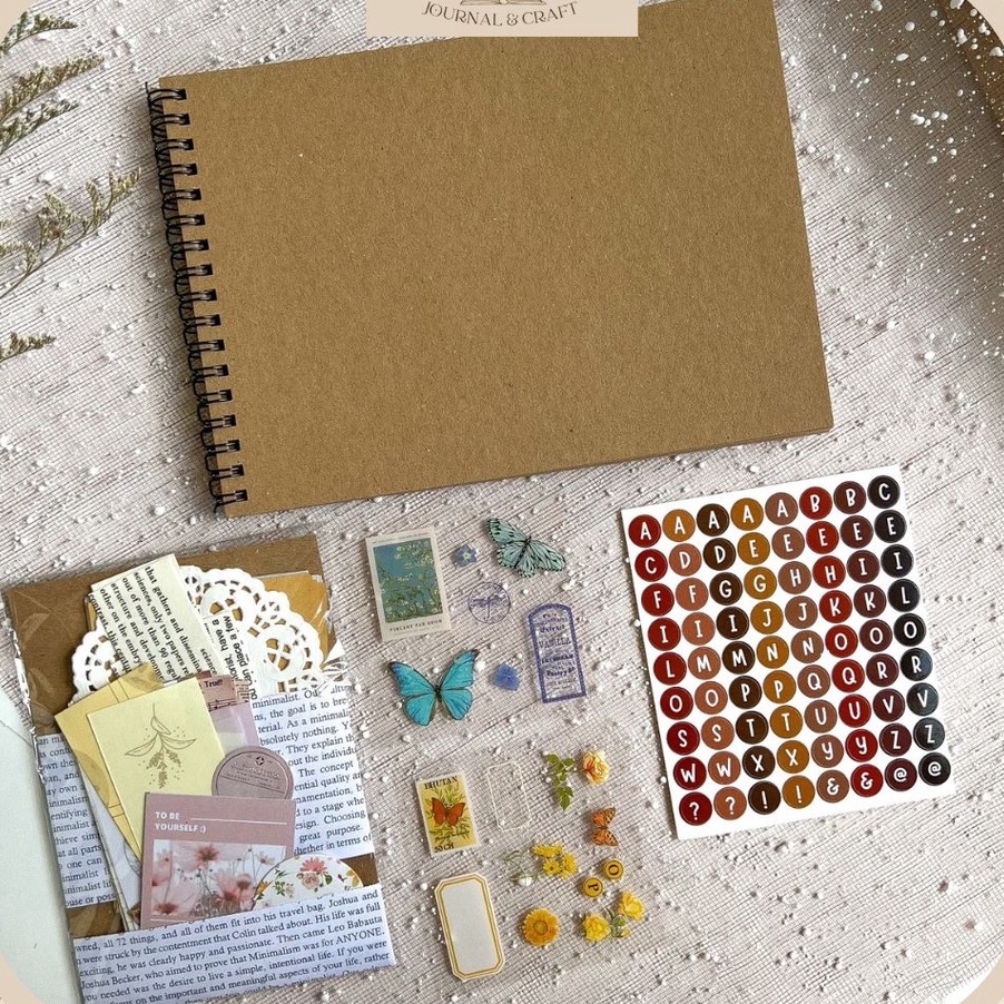 

HJ6 Scrapbook Album Kit Journaling Scrapbooking Kado Aesthetic