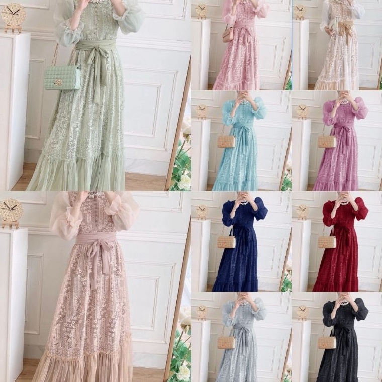 Garansi Belanja Maxy Dress Inara Size M L XL 2XL 3XL Rd Fashion Dress Muslim Viral Gamis Cantik Brok