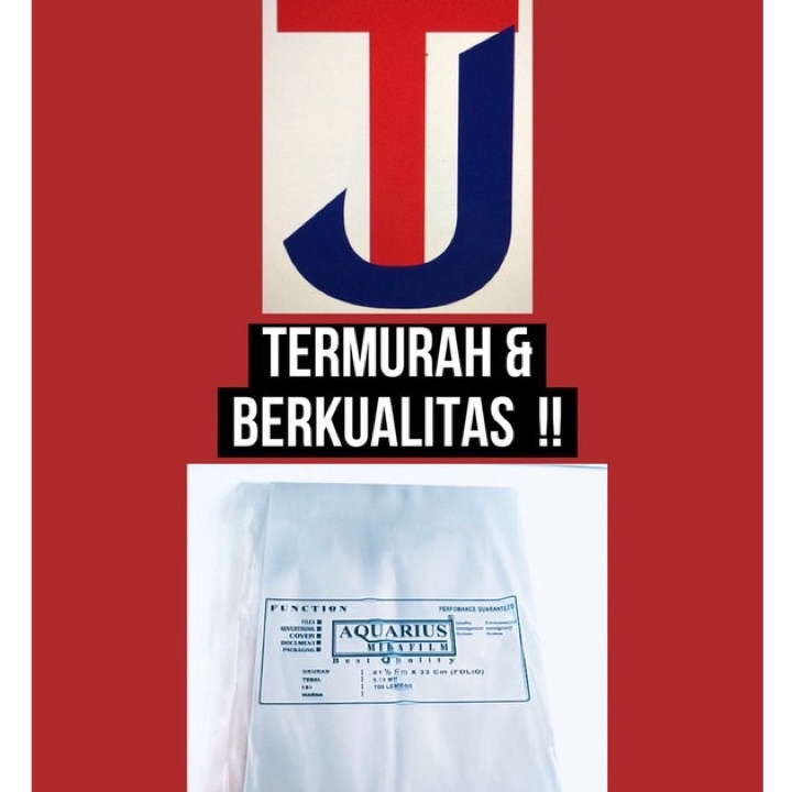 

FG2 Plastik mika kaku pvc cover jilid ukuran Folio F4 Merek Aquarius isi 1 lembar