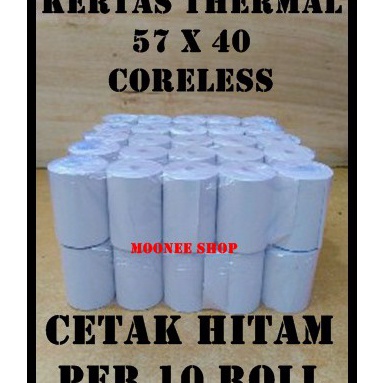 

READY STCOK Kertas Thermal 57 X 4 57x4 58 x 4 58x4 MM Printer Bluetooth Kasir per 1 Roll Polos