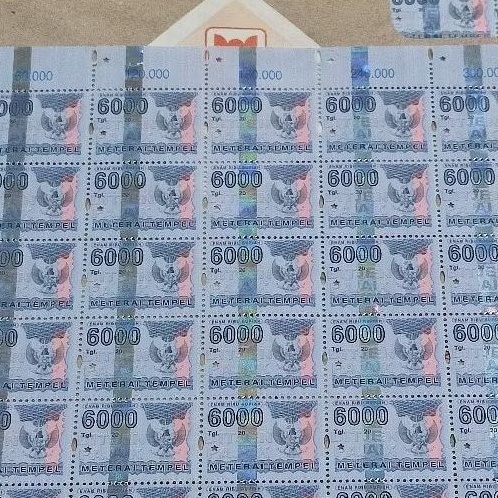 

Bonus Materai 6 Tahun 2629 Orinal Kondisi GressUnc
