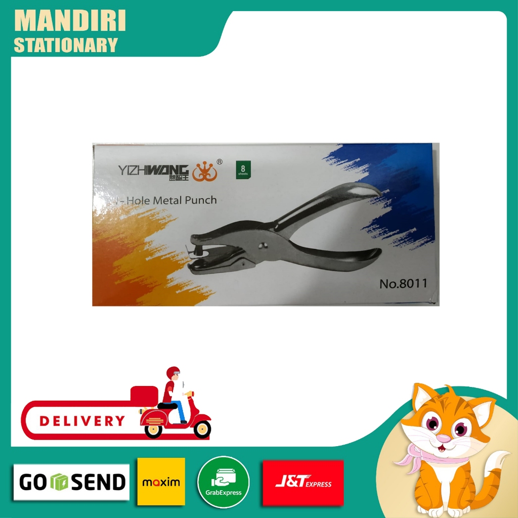 

Punch Dingli Impor 1 Lubang DL2620 Pembolong Kertas 1 Holes Besi Diameter 6mm Alat Sekolah Kantor