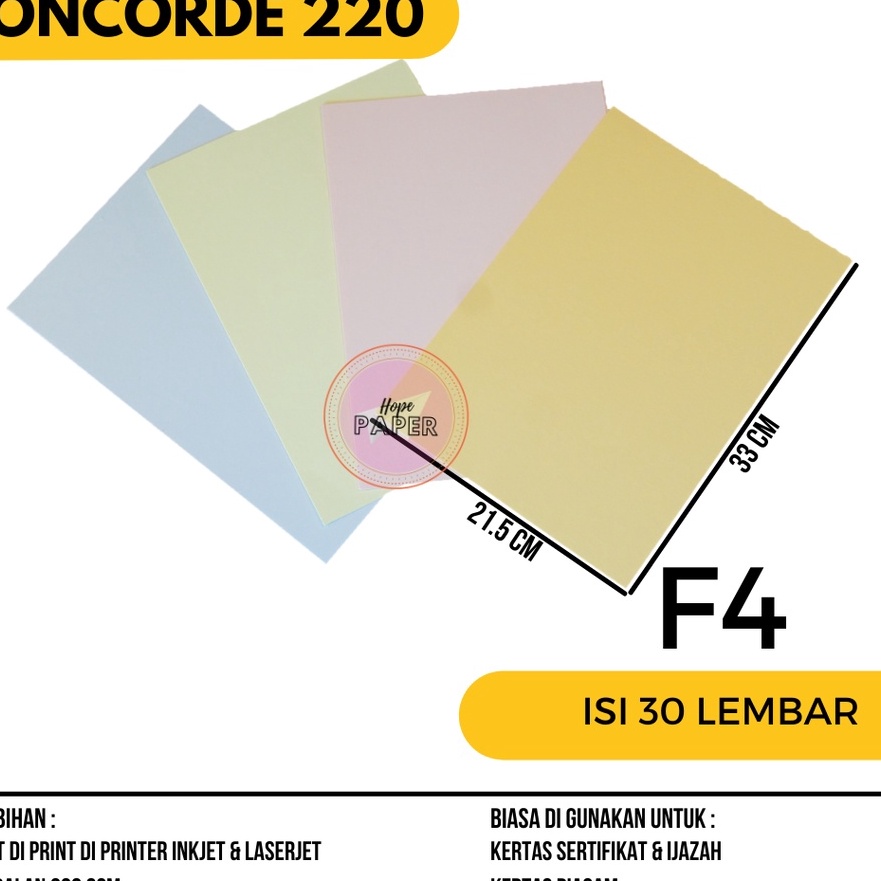 

Kilat Kes Concorde F4 22 gr isi 3 lembar Kes Sertifikat F4