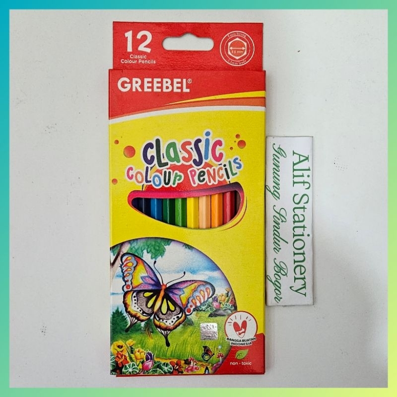 

Pensil Warna Greebel 12 Classic Colour Pencils Panjang