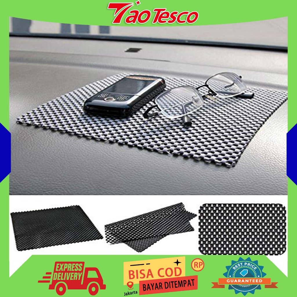 Matras Anti Slip Dashboard Anti Slip Meteran 8x19cm Alas Anti Slip Serbaguna Import Busa PVC Hitam