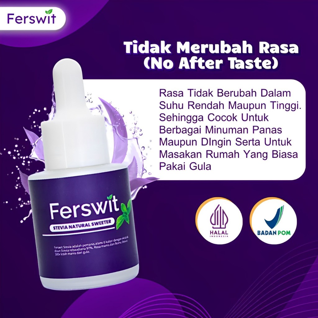 

Ferswit Pemanis Alami Dari Daun Stevia 15ml