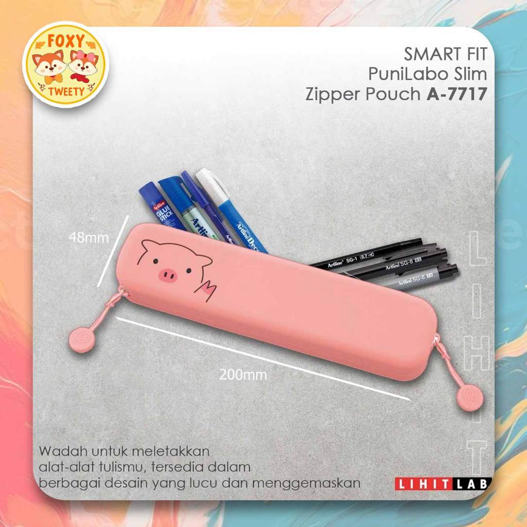 

SALE CUCI GUDANG LIHIT LAB Slim Zipper Pouch Tempat Pensil Lucu A-7717