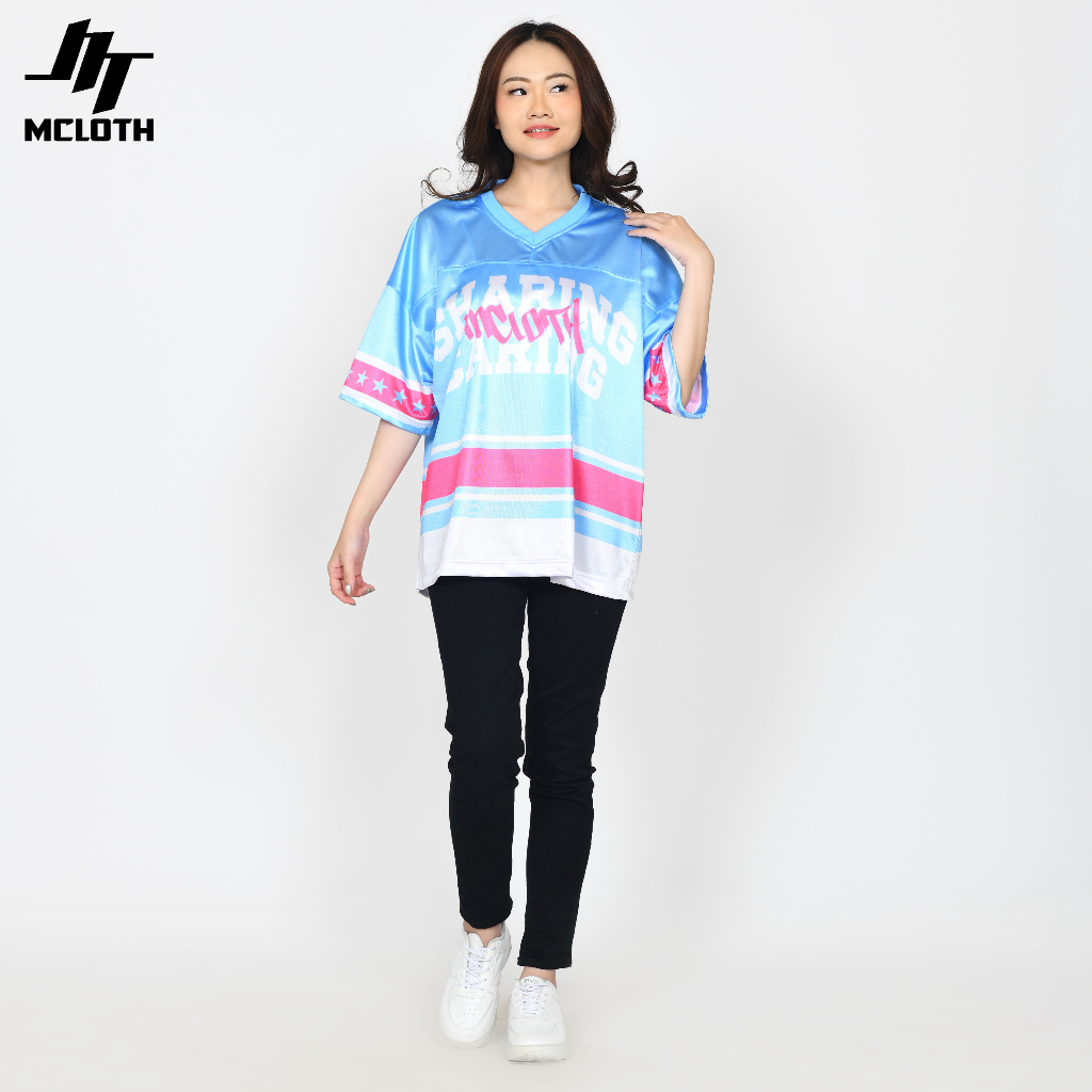 MTSHIRT Jersey Coquette Terbaru Warna Pink Biru Lucu / Jersey  Fottball Oversize Wanita / Jersey Fut